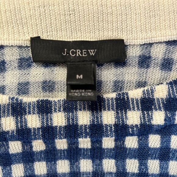 J Crew Sweater Womens Medium Multicolor Plaid Print Pullover Sweatshirt - Picture 6 of 7